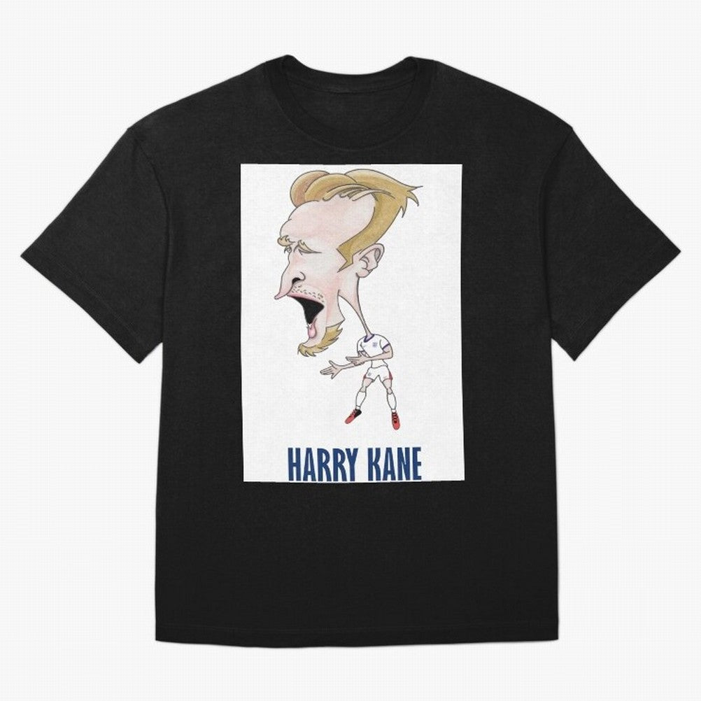Harry Kane Caricature Print Oversized T-Shirt Celebrate the Stars of the FIFA World Cup 2026 Group Stage Journey through Neymar Highlights, France Pride, Football Festival Excitement, Trophy Ambitions, Country Rivalries and Star Player Buzz; Built