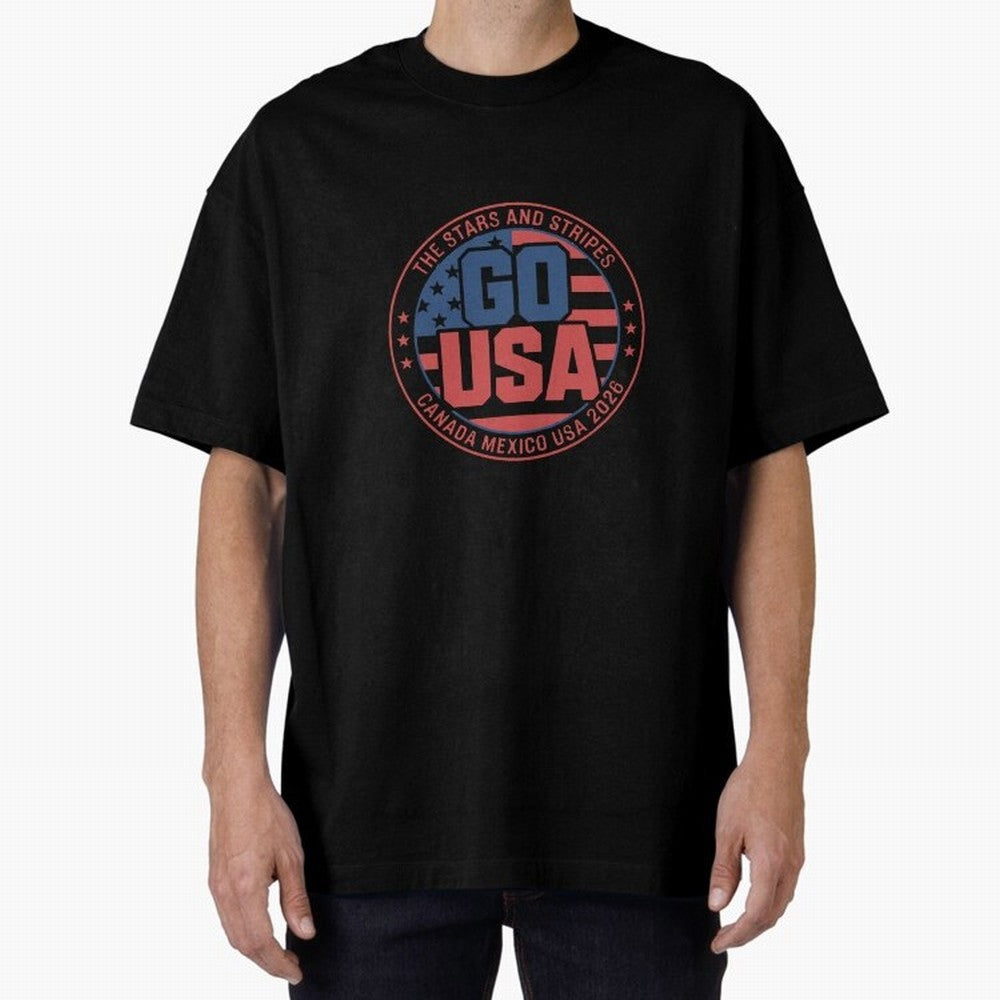 2026 USA Soccer Mexico Canada Oversized T-Shirt Create Global Football Passion for FIFA World Cup 2026 USA Canada Mexico, Celebrating Messi and Cristiano Ronaldo, Netherlands, Championship Spirit, Famous Goals, Roaring Crowds and International
