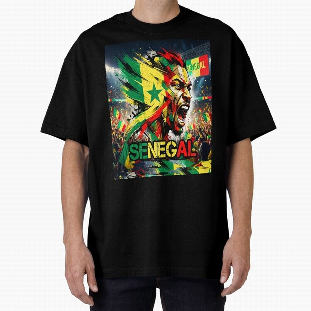 SENEGAL FOOTBALL TEAM Oversized T-Shirt Capture Stadium Memories from the FIFA World Cup 2026 USA Canada Mexico Journey through CR7 Highlights, France and Portugal Pride, Football Passion, Legendary Performances, Festival Vibes and Supporter
