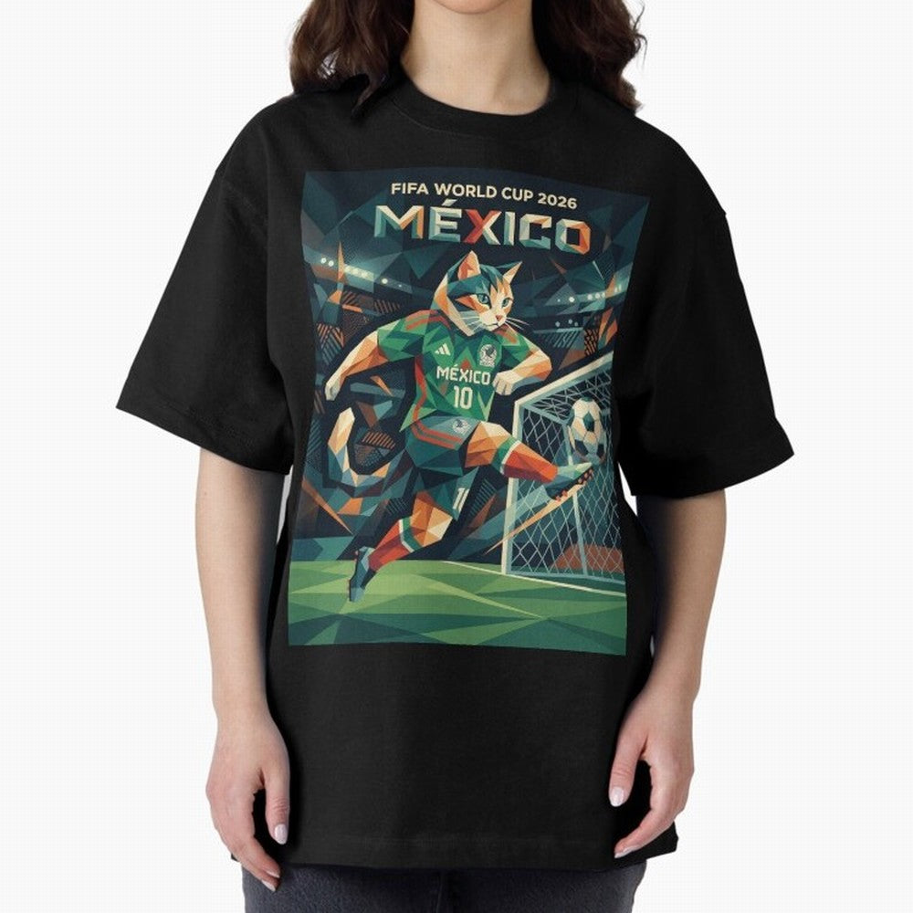 FIFA World Cup Mexico Oversized T-Shirt Celebrate the Road through FIFA World Cup 2026 Celebrating Messi, Argentina and Brazil Energy, Stadium Chants, National Pride, Trophy Dreams and Unforgettable Football Memories; Made for Collectors Who Enjoy