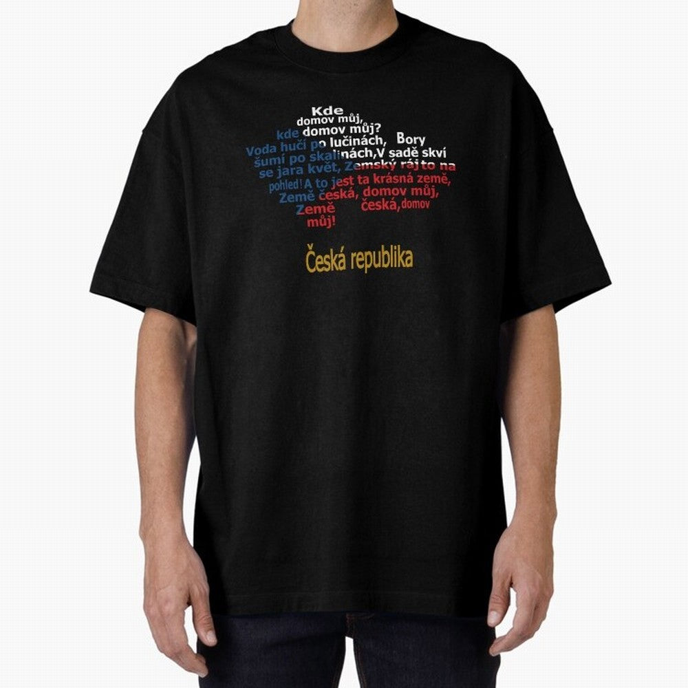 ?esk¨¢ republika (Anthem, map, and flag) Oversized T-Shirt Follow the Final Road of FIFA World Cup 2026 USA Canada Mexico Spirit, Centered on Germany, Cristiano Ronaldo, Haaland and CR7, Game Day Rituals, Football Legends, Country Pride and the