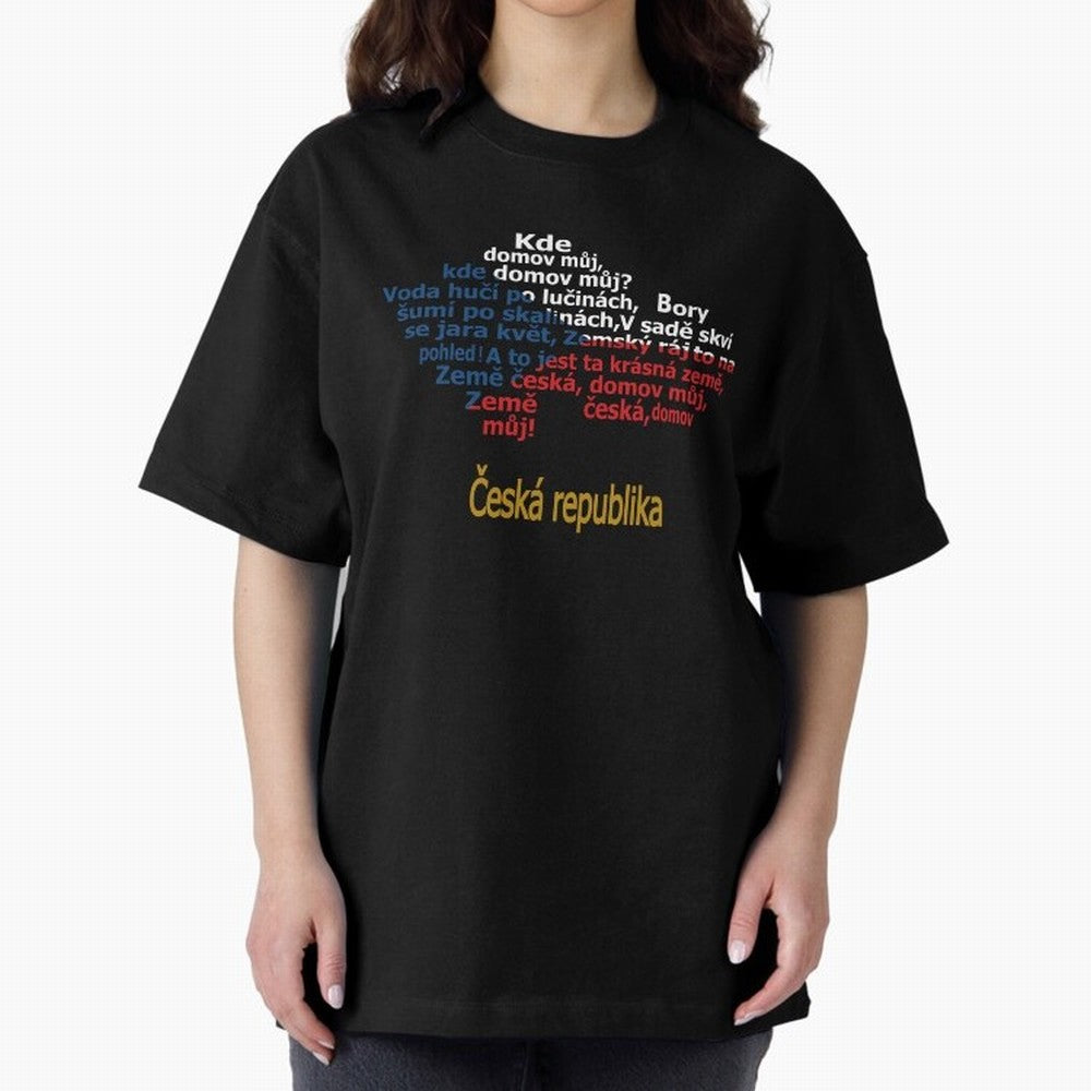 ?esk¨¢ republika (Anthem, map, and flag) Oversized T-Shirt Follow the Final Road of FIFA World Cup 2026 USA Canada Mexico Spirit, Centered on Germany, Cristiano Ronaldo, Haaland and CR7, Game Day Rituals, Football Legends, Country Pride and the