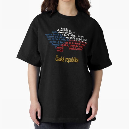 ?esk¨¢ republika (Anthem, map, and flag) Oversized T-Shirt Follow the Final Road of FIFA World Cup 2026 USA Canada Mexico Spirit, Centered on Germany, Cristiano Ronaldo, Haaland and CR7, Game Day Rituals, Football Legends, Country Pride and the