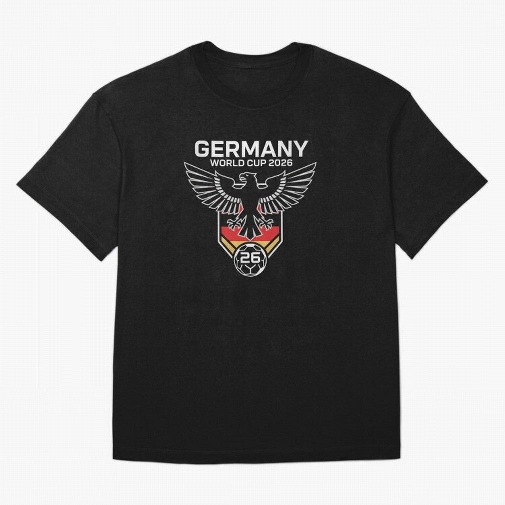 Germany National Football Team World Cup 2026 Eagle Logo Oversized T-Shirt Show Fan Pride Across Match Day Hype around FIFA World Cup 2026 Group Stage, Neymar, Spain, Fan Favorite Moments, National Team Passion, Big Match Drama and Soccer History;