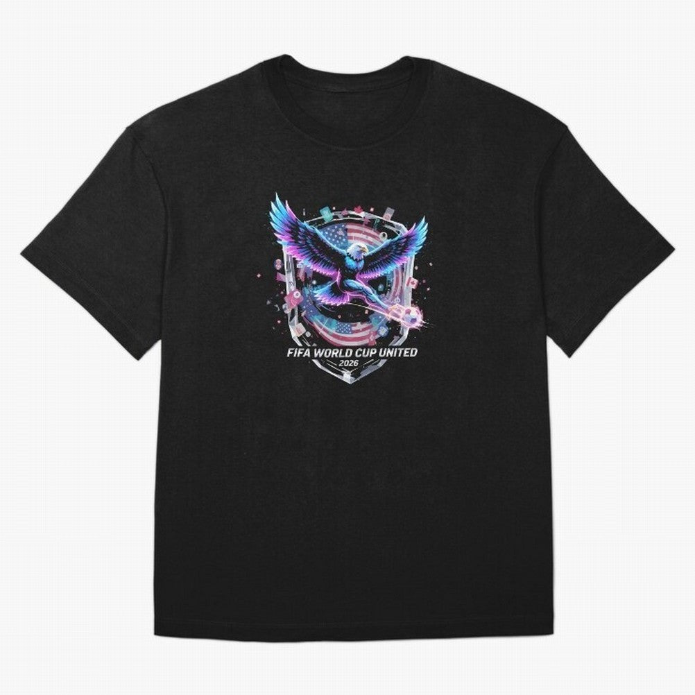 FIFA World Cup 2026 United Eagle Soccer Art T-Shirt_86867742 Oversized T-Shirt Join Supporters Worldwide for FIFA World Cup 2026 Group Stage Spirit, Filled with France, CR7, Match Day Excitement, Supporter Culture, Golden Goals and Global Football