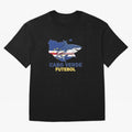 Cabo Verde Soccer Blue Shark Design Oversized T-Shirt Embrace Match Day Hype around FIFA World Cup 2026 USA Canada Mexico, Cristiano Ronaldo, Portugal, Football History, Final Match Energy, Crowd Noise and Once in a Lifetime Moments; Ideal for Fans