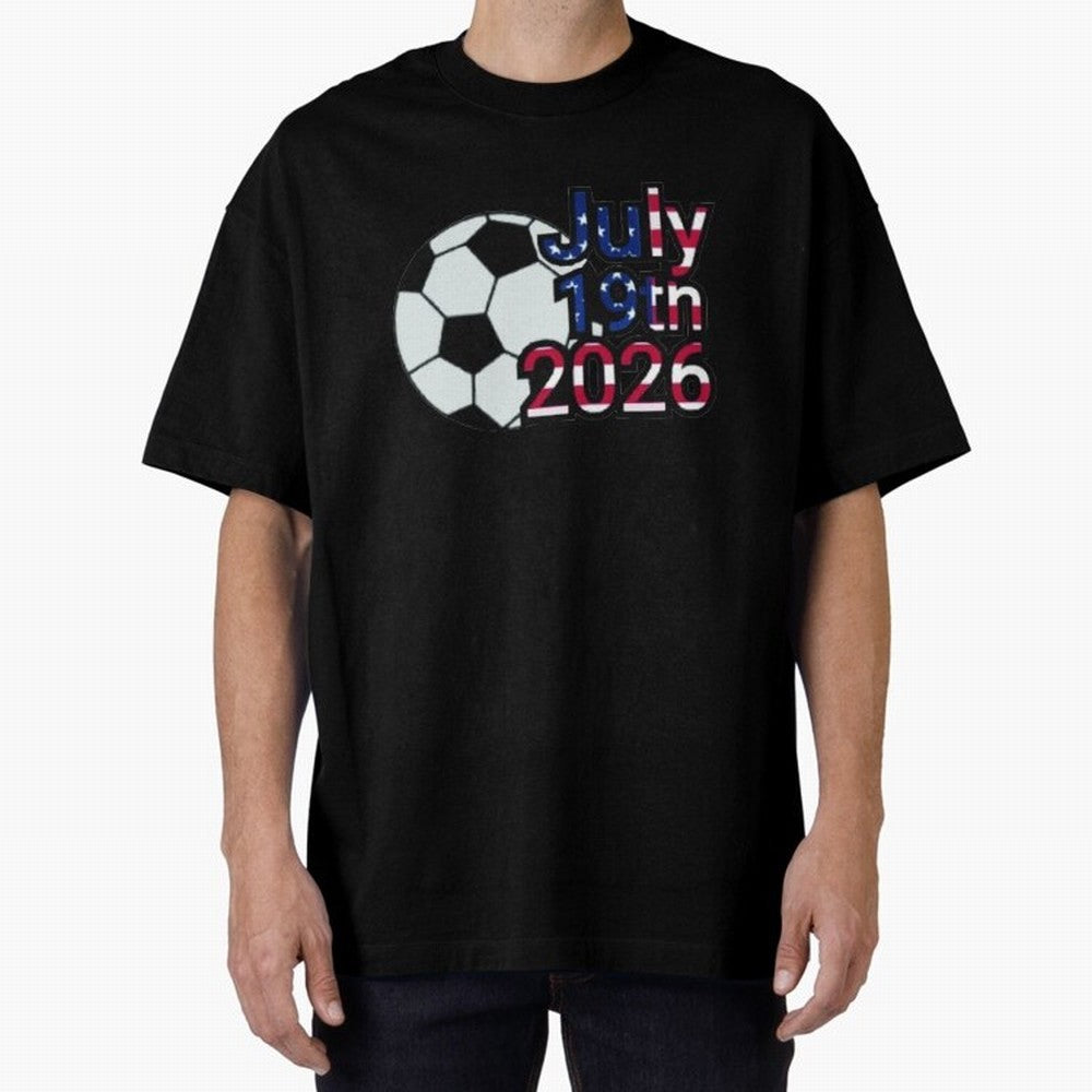 2026 USA Oversized T-Shirt Elevate FIFA World Cup 2026 for Fans of Haaland and Mbappe and Brazil, Portugal and Argentina, Bringing Football History, Final Match Energy, Crowd Noise and Once in a Lifetime Moments; Ideal for Passionate Fans Who Love