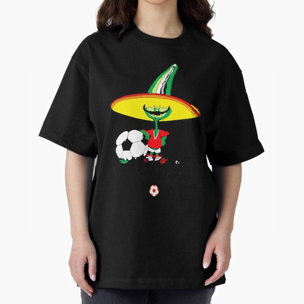 Mexico 86 Oversized T-Shirt Follow the Road to FIFA World Cup 2026 Spirit, Capturing Argentina and Brazil, Messi, Stadium Chants, National Pride, Trophy Dreams and Unforgettable Football Memories; Great for Watch Parties, Sports Bars, Family