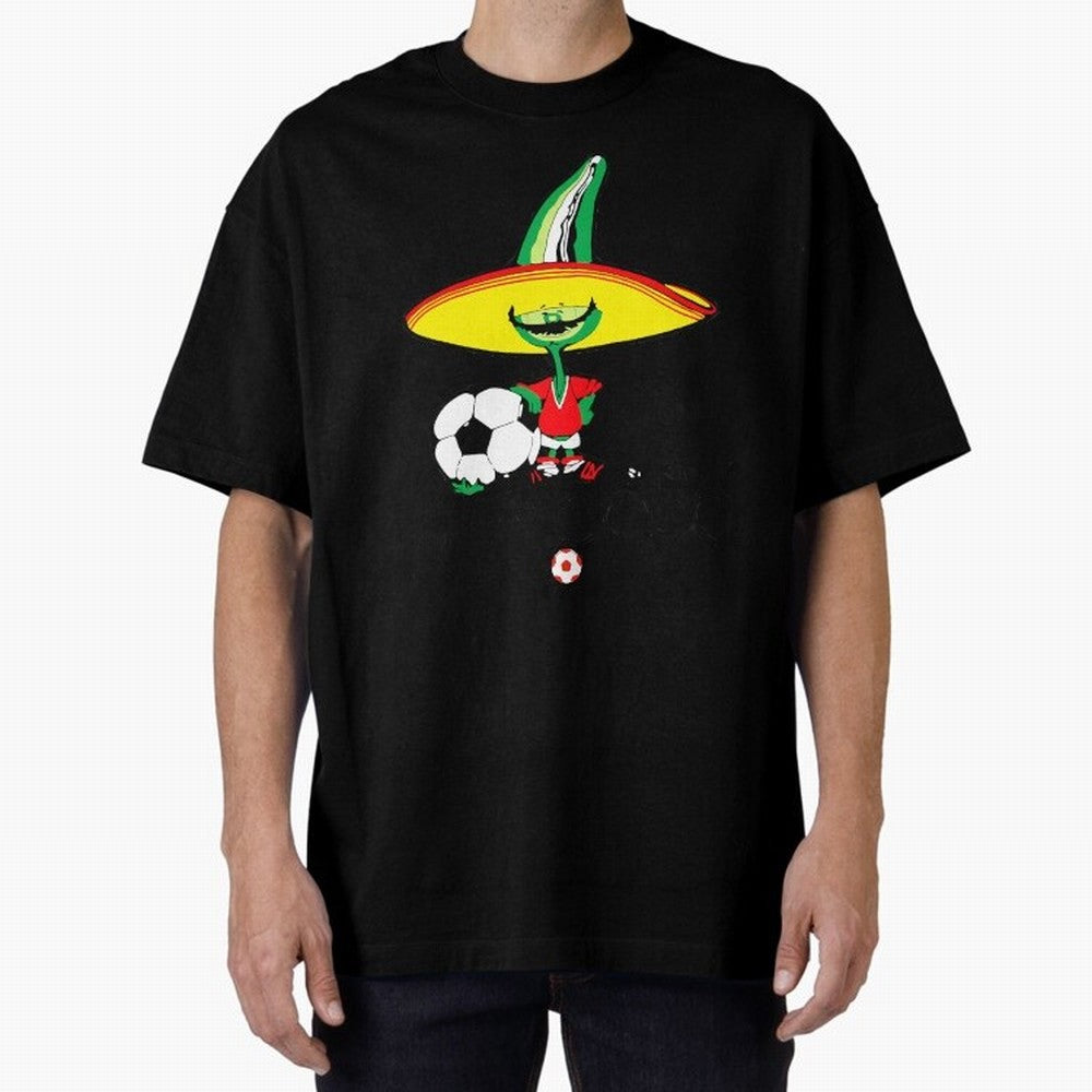 Mexico 86 Oversized T-Shirt Follow the Road to FIFA World Cup 2026 Spirit, Capturing Argentina and Brazil, Messi, Stadium Chants, National Pride, Trophy Dreams and Unforgettable Football Memories; Great for Watch Parties, Sports Bars, Family