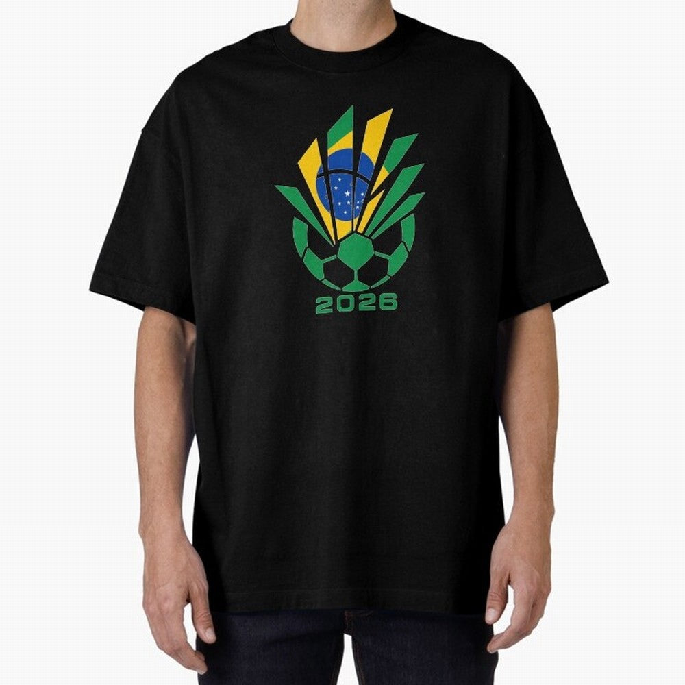 Mexican Soccer 2026 Flag Burst Emblem Oversized T-Shirt Feel International Energy from the FIFA World Cup 2026 USA Canada Mexico Journey through Cristiano Ronaldo, Haaland and CR7 Highlights, Argentina and Brazil Pride, Match Day Excitement,