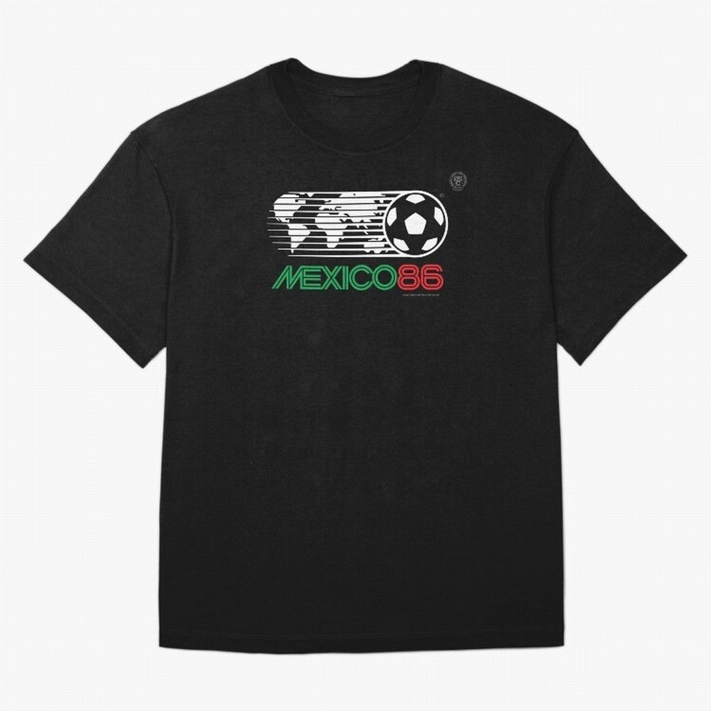 Mexico 86 Logo Tribute ¨C Retro Soccer World Cup Inspired Graphic | Vintage Mexican Football Art | Ruben Santiago Creative Oversized T-Shirt Keep Football History Alive during the FIFA World Cup 2026 Group Stage Journey through Neymar Highlights,