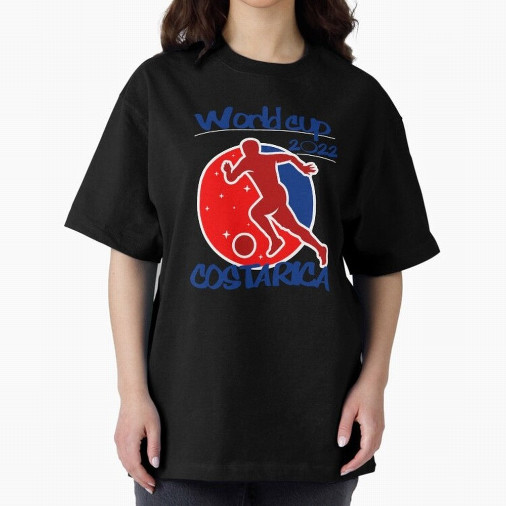Costa Rica World Cup 2022 Oversized T-Shirt Live the Energy of Match Day Hype around FIFA World Cup 2026, Cristiano Ronaldo, Haaland and CR7, England, Global Supporter Spirit, Legendary Goals, National Colors and Tournament Celebration; Perfect for