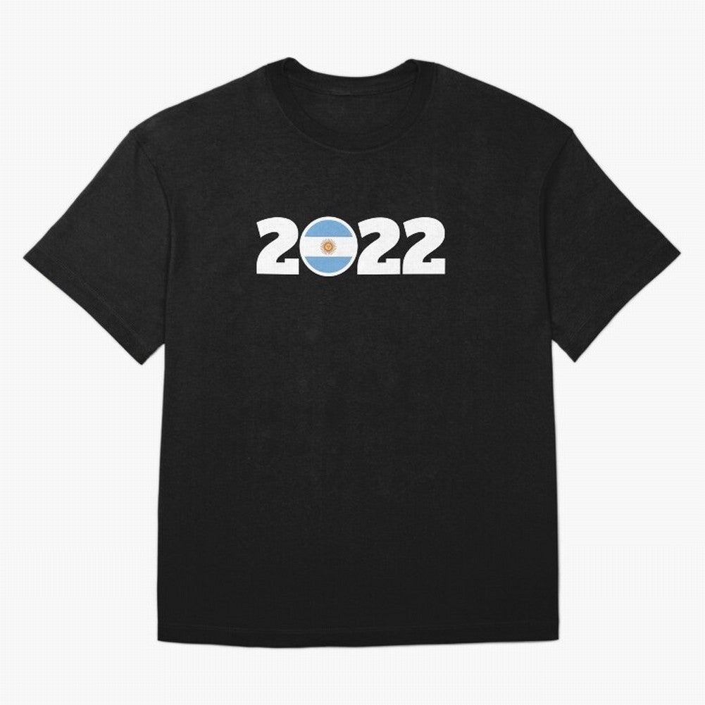 Argentina 2022 World Champions Three Stars Oversized T-Shirt Cheer for FIFA World Cup 2026 Group Stage for Fans of Haaland and England, France and Netherlands, Bringing Match Day Excitement, Supporter Culture, Golden Goals and Global Football