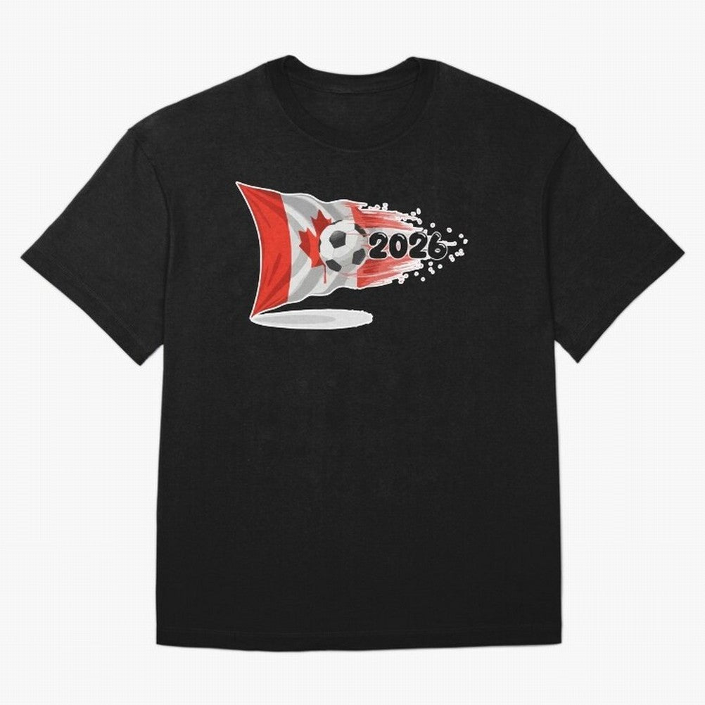 2026 Soccer World Cup Canada Flag T-Shirt | Dynamic Football Fan Tee Oversized T-Shirt Make Game Day About FIFA World Cup 2026 Group Stage Spirit, Made for France, Messi, Game Day Rituals, Football Legends, Country Pride and the Road to the Final;