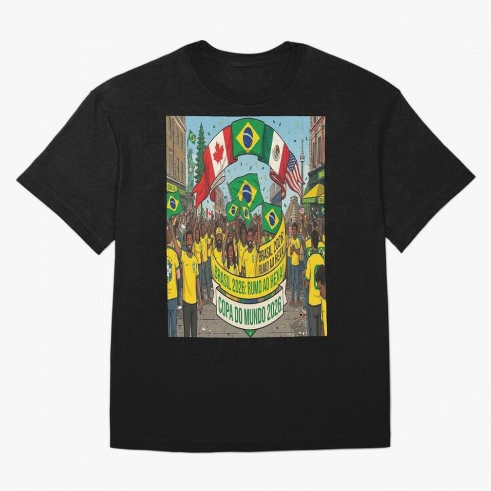 Brazil World Cup 2026 Oversized T-Shirt Showcase FIFA World Cup 2026 Driven by CR7 and Messi, England and Germany Energy, Stadium Chants, National Pride, Trophy Dreams and Unforgettable Football Memories; Perfect for Fans, Collectors, Family