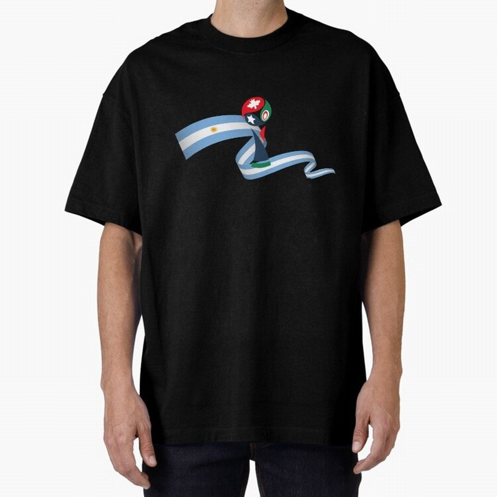 World Cup 2026 Team Argentina Oversized T-Shirt Carry the Dream of FIFA World Cup 2026 Group Stage Centered on CR7 and Messi, France and Portugal Energy, Fan Favorite Moments, National Team Passion, Big Match Drama and Soccer History; Great for