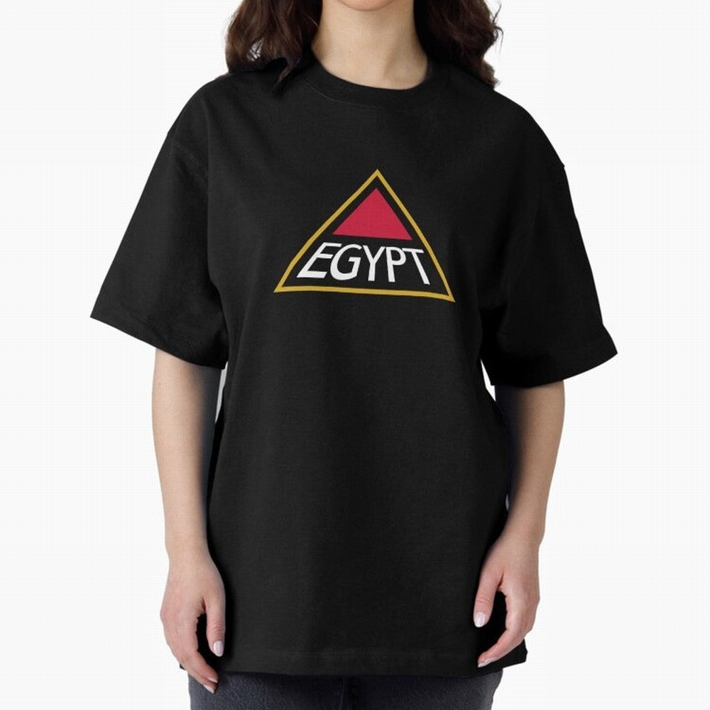 Logo of Egypt Oversized T-Shirt Elevate FIFA World Cup 2026 Group Stage for Fans of Neymar, Haaland and Cristiano Ronaldo and Germany, Bringing Match Day Excitement, Supporter Culture, Golden Goals and Global Football Passion; Great for Watch